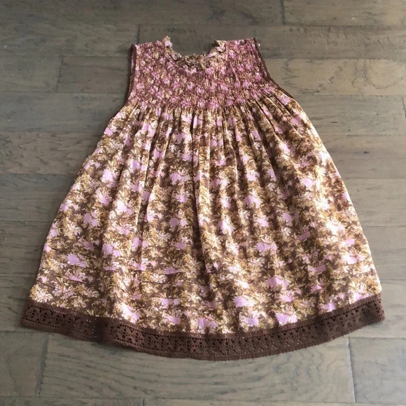 Free People Shea floral dress chocolate combo Medium New with Tags - Picture 3 of 13